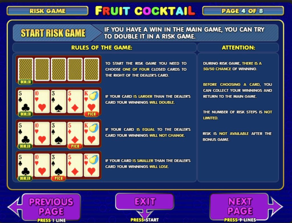 joc fruit cocktail slot