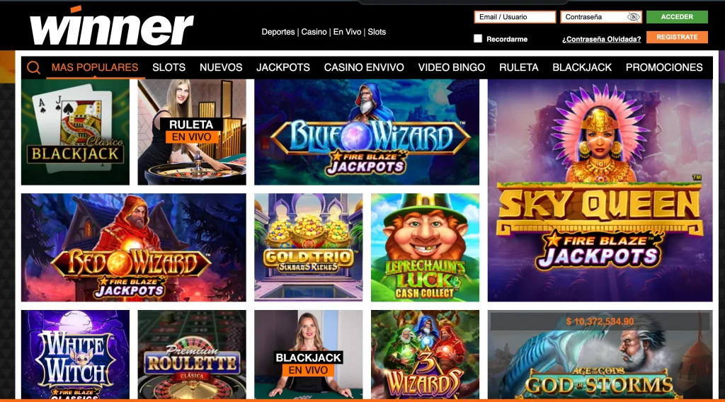 Catálogo de Juegos Winner